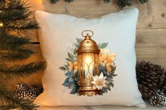 Gold Christmas Watercolor Clipart Sublimation, Christmas PNG Product Image 4