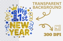 My 1st New Year Sublimation Design | Baby New Year PNG Product Image 3