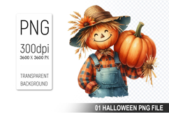 Autumn Clipart, Halloween Sublimation Clipart PNG Product Image 1