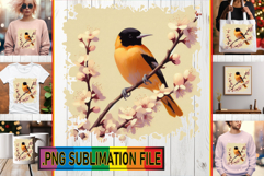 Vibrant TOTE BAG Magic PNG, Birds Product Image 1