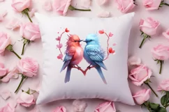 Breeds of Valentine Kissing Birds, Valentine's Day Clipart Product Image 4