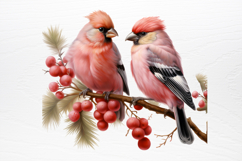 Chirstmas Birds Clipart PNG Product Image 4