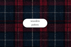 Classic Red and Navy Blue Checkered Plaid Seamless Pattern Product Image 1
