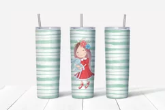 Cute Girl Skinny tumbler wrap design Product Image 6