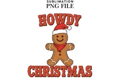 Howdy Christmas png design for T-shirts Product Image 1