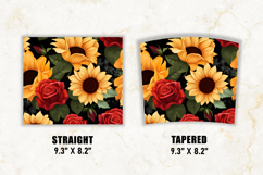 Rose &amp; Sunflower Tumbler Wrap | 20 oz tumbler wrap Product Image 2