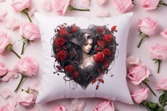 Gothic Valentines Day Clipart, Valentine Skeleton Product Image 4