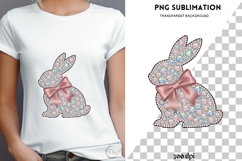 Rhinestone bunny coquette png design for T-shirts Product Image 4