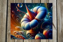 Flowers fantasy| 8 space skinny tumbler Sublimation designs Product Image 4