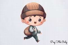 Watercolor Cute Police Clipart PNG Product Image 1