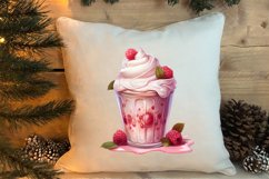 Pink Christmas Coffee Sublimation Clipart, Christmas PNG Product Image 4