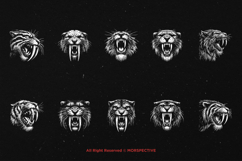 10 Bundle Dark Art Sabertooth Ancient Tiger Lion Cat Animal Product Image 6