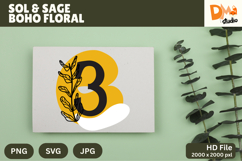 Sol &amp; Sage Boho Floral Monogram Product Image 1