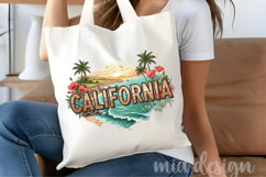 California State PNG, Vintage Coastal Sunset Sublimation Product Image 5