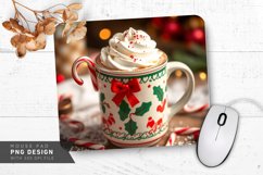 Cozy Hot Chocolate Christmas Mug Mouse Pad PNG Design Product Image 1