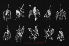 10 Bundle Dark Art Death Bird Stab Sword Skull Arrow Eagle Product Image 6