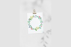 Watercolor summer clipart wreath with wildflowers #w169 Product Image 3