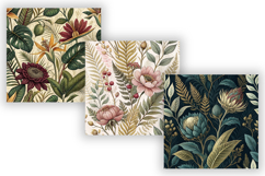 Vintage Botanical Illustration Paper, Seamless Digital Paper Product Image 4