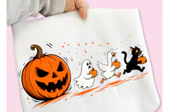Funny Halloween Pumpkin PNG, Trendy Halloween Pumpkin PNG Product Image 1