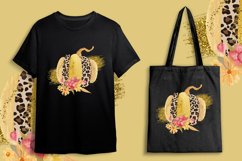 Yellow Pumpkin with Gold Sublimation , Autumn T-shirt PNG Product Image 4