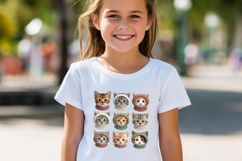 Cozy Knitted Kittens Cute Cat Portraits Clipart Product Image 3