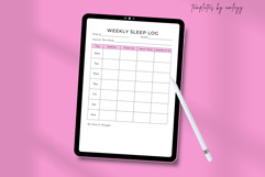 Aesthetic Weekly Sleep Log Planner Template | Editable Canva Product Image 3