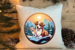 3D Christmas Dog Ornaments Engraved Bundle, 3D Dog Christmas Product Image 4