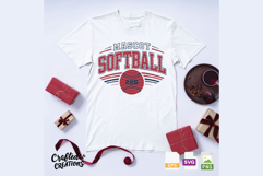 Softball Mascot SVG PNG EPS | Custom Team Name &amp; Number Product Image 4
