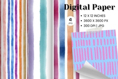 Stripe Pattern Background Gift Wrap Wallpaper Digital Paper Product Image 1