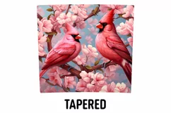 3D Cardinal Bird Tumbler Sublimation Wrap | 3D Tumbler Wrap Product Image 3