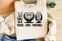 Peace Love Football Svg | Game Day Svg | Shirt Svg Product Image 4