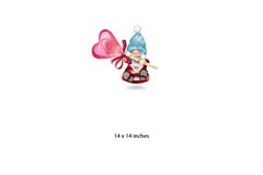 Gnome with a lollipop heart. St. Valentine&#039;s Day. Product Image 4