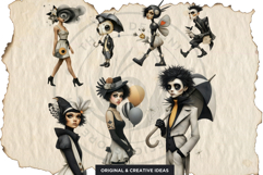 Dark Whimsy Peculiars Clipart and Backgrounds for Journals Product Image 2