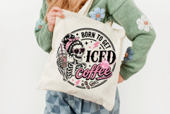 Skeleton Iced Coffee Lover PNG, Trendy Coquette Caffeine Product Image 4