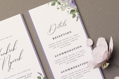 beautiful wedding card invitation set with roses flower Product Image 4