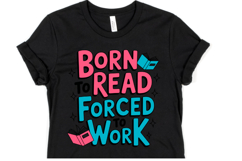Born to read forced to work Svg | Svg Cut File | Shirt Svg Product Image 3