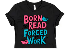 Born to read forced to work Svg | Svg Cut File | Shirt Svg Product Image 3
