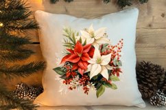 Christmas Flowers Watercolor Clipart, Christmas PNG Product Image 4