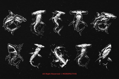10 Bundle Dark Art Shark Predator Fish Sea Fins Jaws Bleed Product Image 6