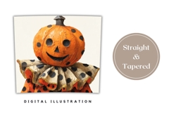 Halloween Pumpkin Head Tumbler Wrap, Halloween Tumbler Product Image 4
