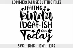 Feeling Kinda IDGAF-ish Today SVG, - Funny SVG, PNG, DXF Product Image 1