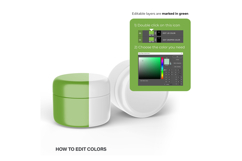 Plastic Cream Jars - PSD Mockup Product Image 4