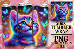 Timeless charm 20oz tumbler wrap, Cat Product Image 1