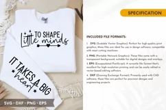 It Takes A Big Heart Day SVG Design - Sleeve T-shirt Design Product Image 4