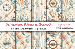 Summer Ocean Beach Junk Journal JPG Product Image 1