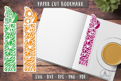 Floral Papercut Bookmark Bundle SVG Product Image 5