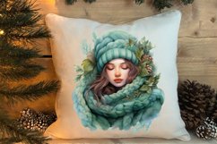 Cozy Green christmas Clipart Sublimation, Christmas PNG Product Image 4