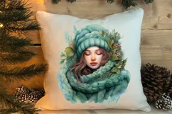 Cozy Green christmas Clipart Sublimation, Christmas PNG Product Image 4