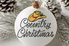 Country Christmas Cowboy Hat SVG, PNG Printable Cutting file Product Image 5