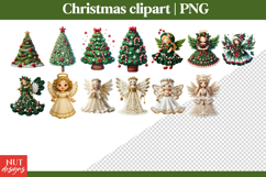 Knitted Christmas Clipart, Crochet Christmas Clipart Bundle Product Image 4